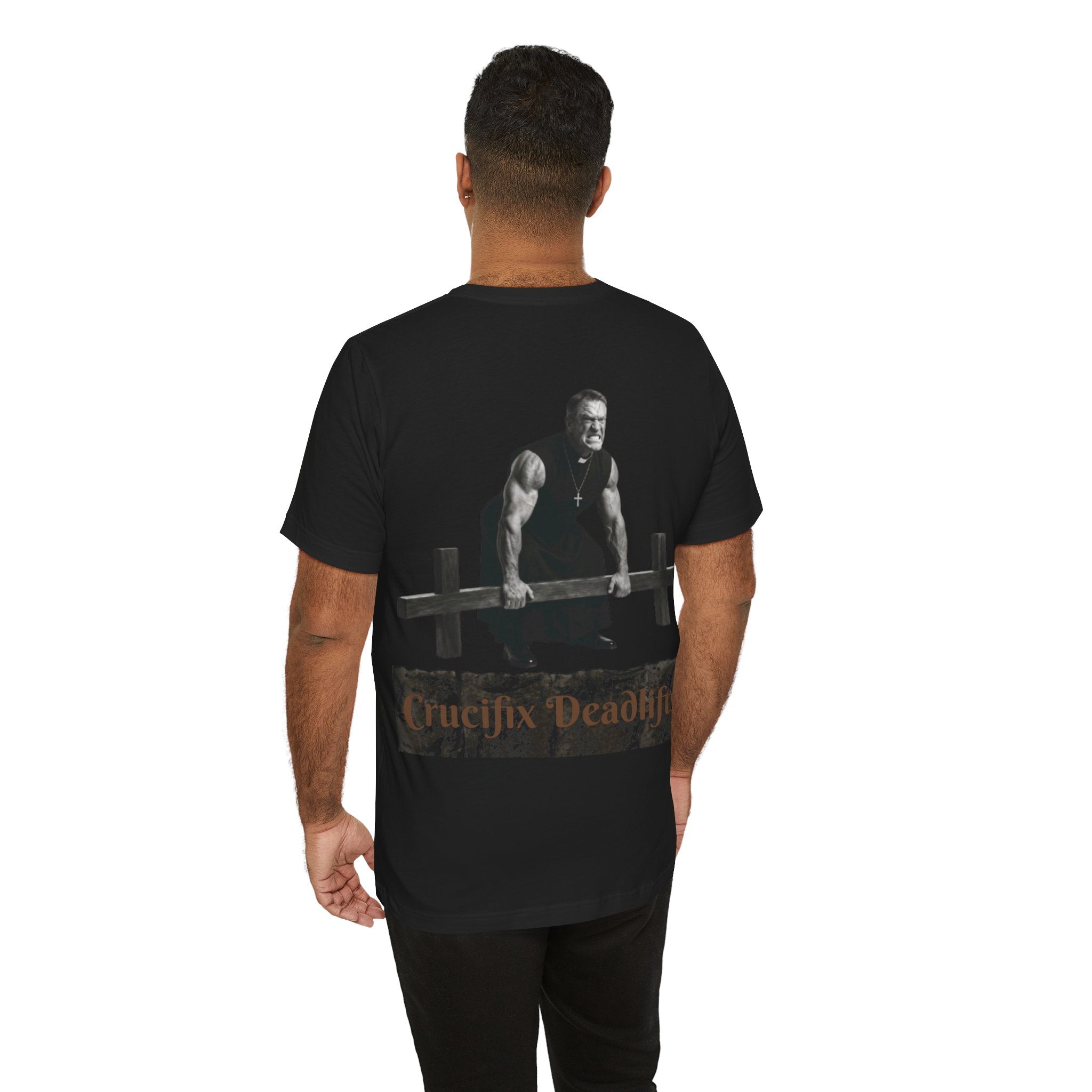 Crucifix Deadlifts Muscle Tee — Heavy Lifting Gym Shirt