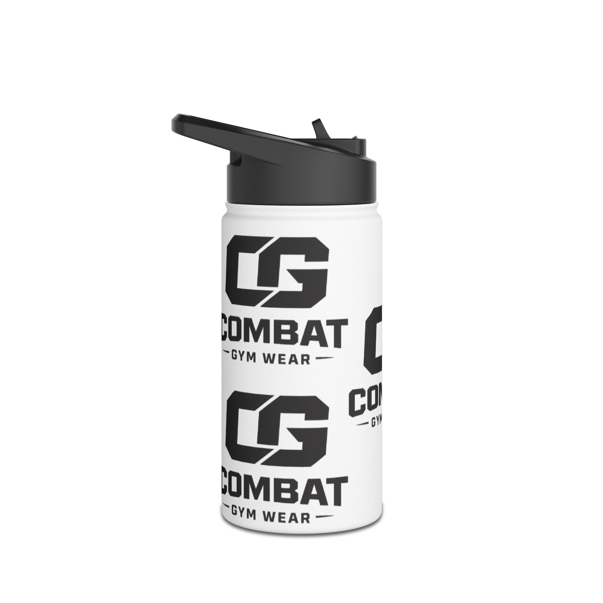 Combat Gym Stainless Steel Water Bottle – Standard Lid, Logo Pattern