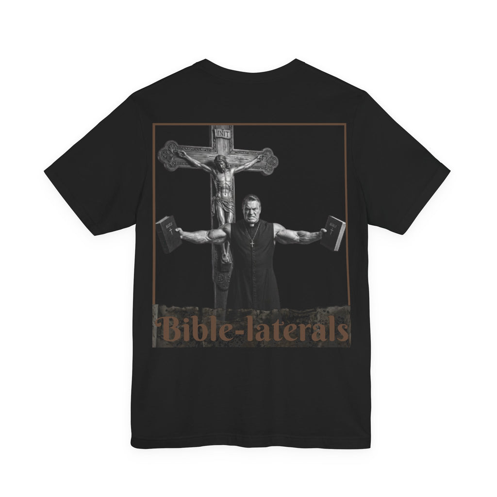 Bible-laterals Graphic Tee — Crucifix Strength Christian Muscle T-Shirt