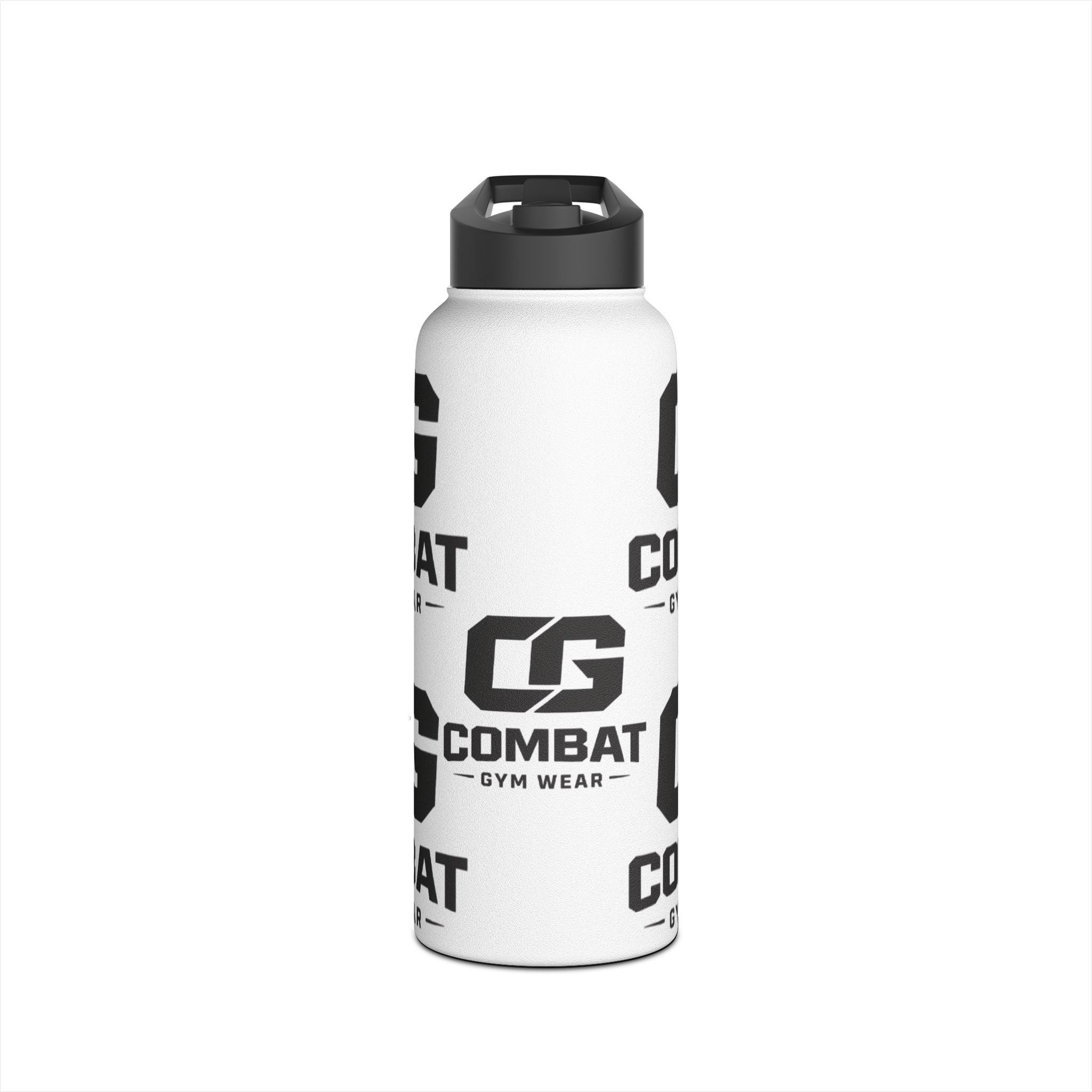 Combat Gym Stainless Steel Water Bottle – Standard Lid, Logo Pattern