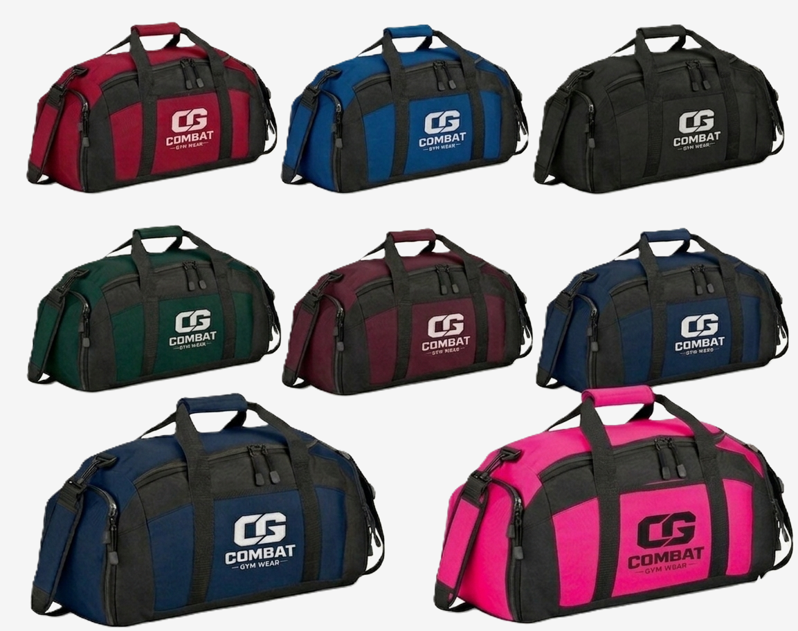 Gym Bag — Combat Gym Wear Duffle | Athletic Training Duffel with Logo