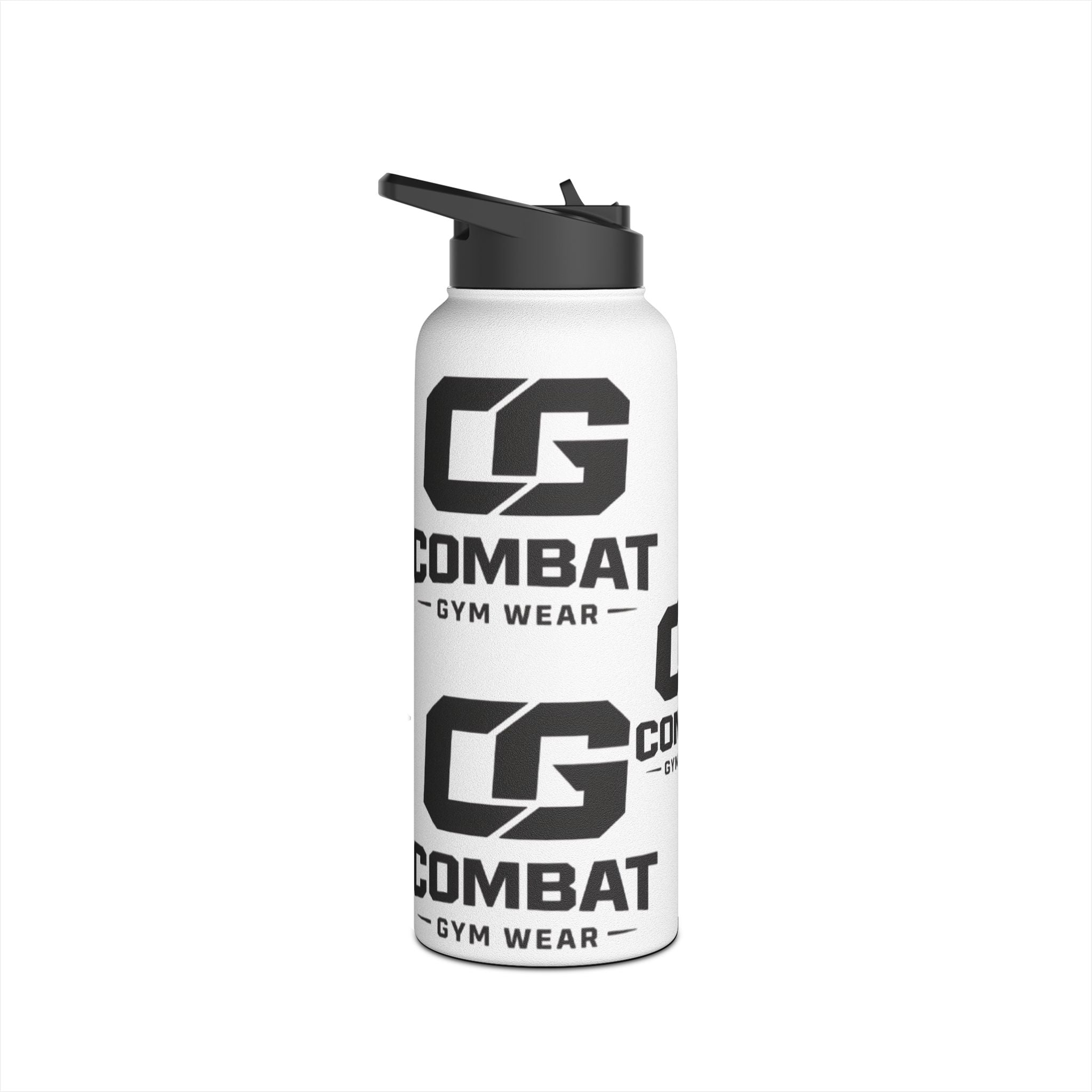 Combat Gym Stainless Steel Water Bottle – Standard Lid, Logo Pattern