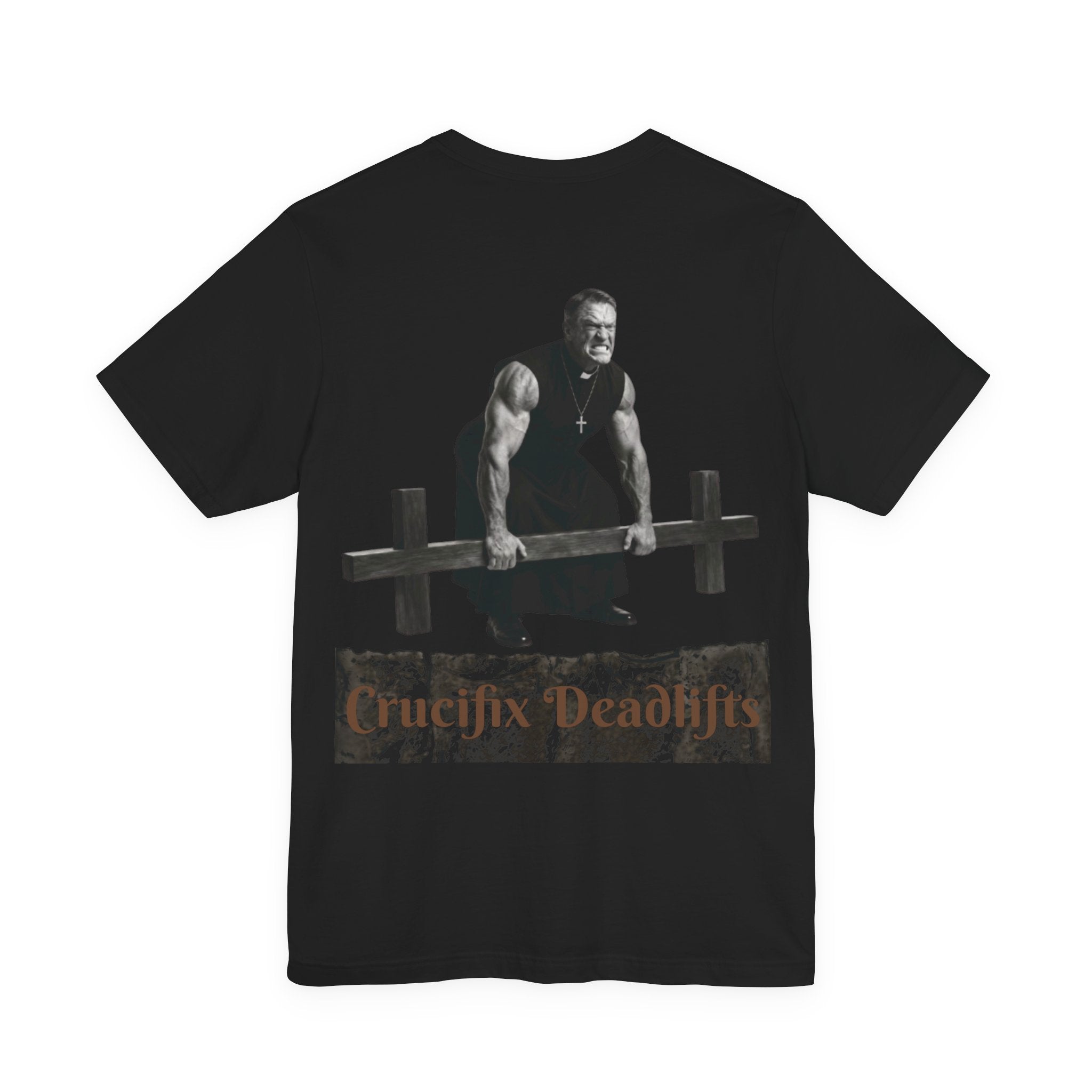 Crucifix Deadlifts Muscle Tee — Heavy Lifting Gym Shirt