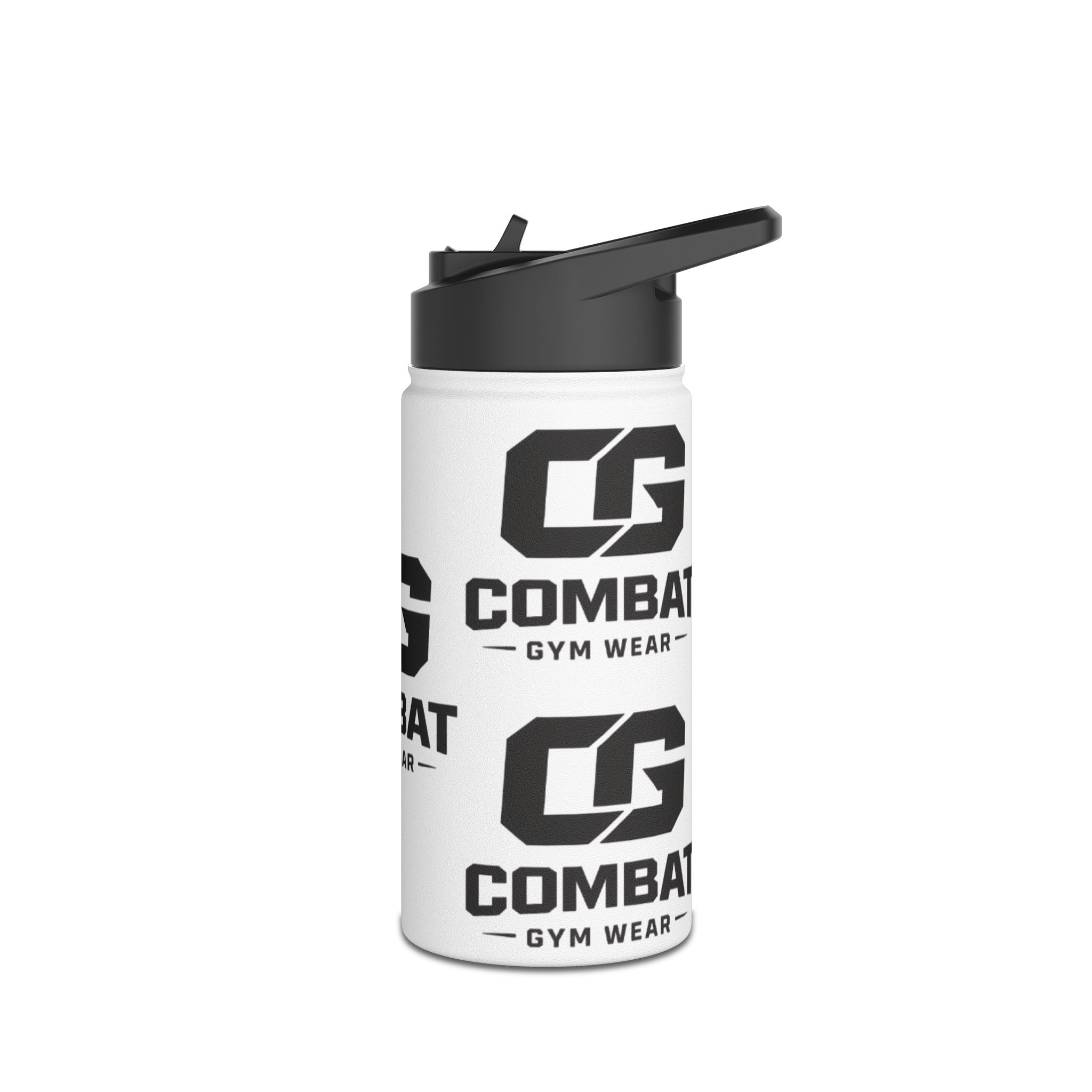 Combat Gym Stainless Steel Water Bottle – Standard Lid, Logo Pattern