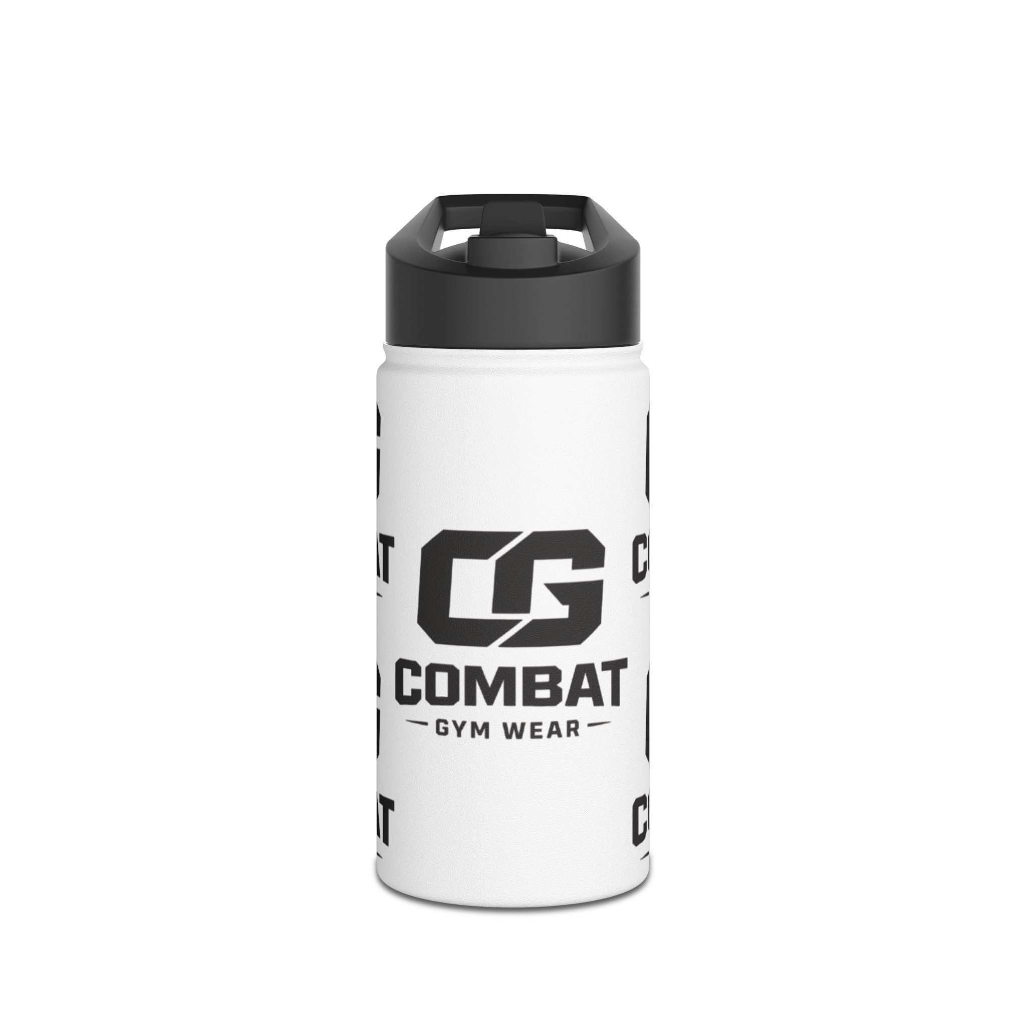 Combat Gym Stainless Steel Water Bottle – Standard Lid, Logo Pattern
